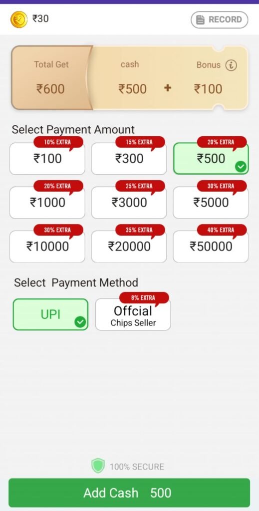 Jungle Haan App Add Cash Image

