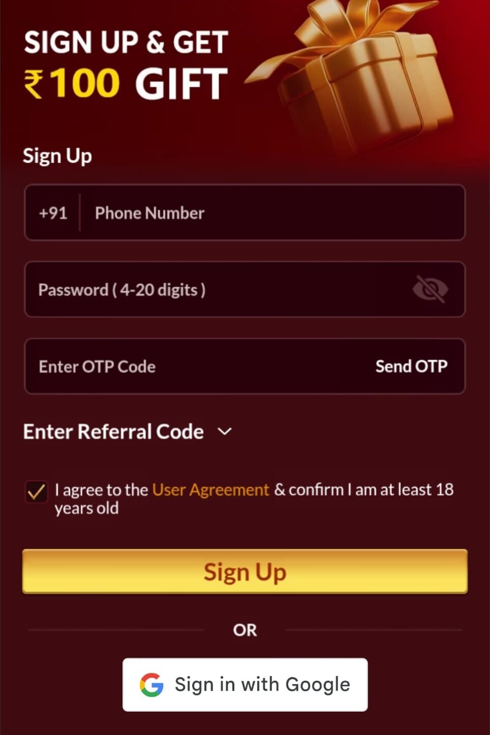 DD Game register image